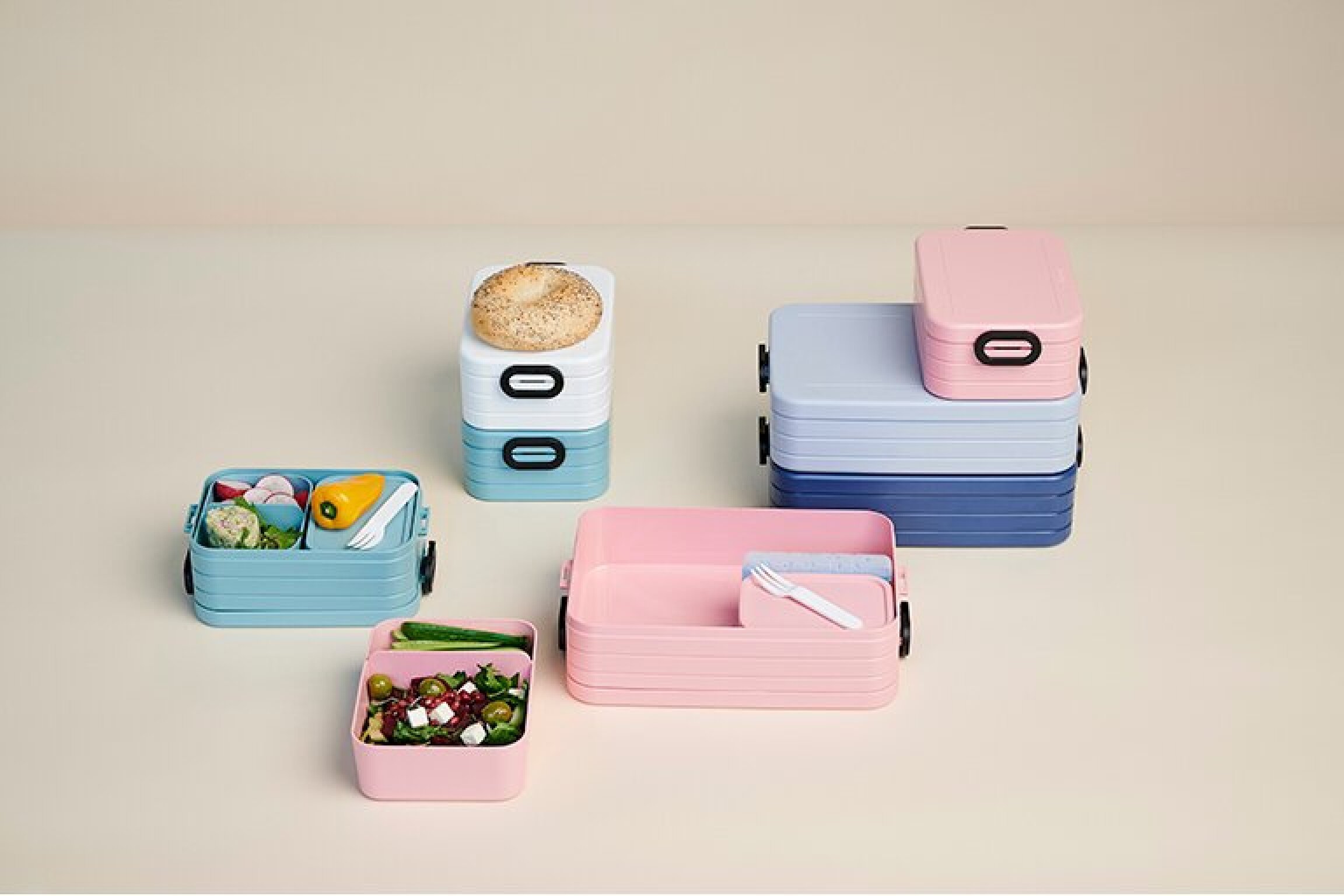 Bento lunchbox take a break large - Nordic pink