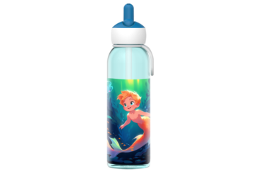 Ontwerp je eigen waterfles flip-up - Zeemeermin