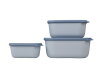 Set Multischüssel Cirqula rechteckig hoch 3-teilig (750+1500+3000) - Nordic blue