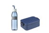Promotion-Lunchset Unterwegs (Lunchbox + Trinkflasche) - Nordic denim