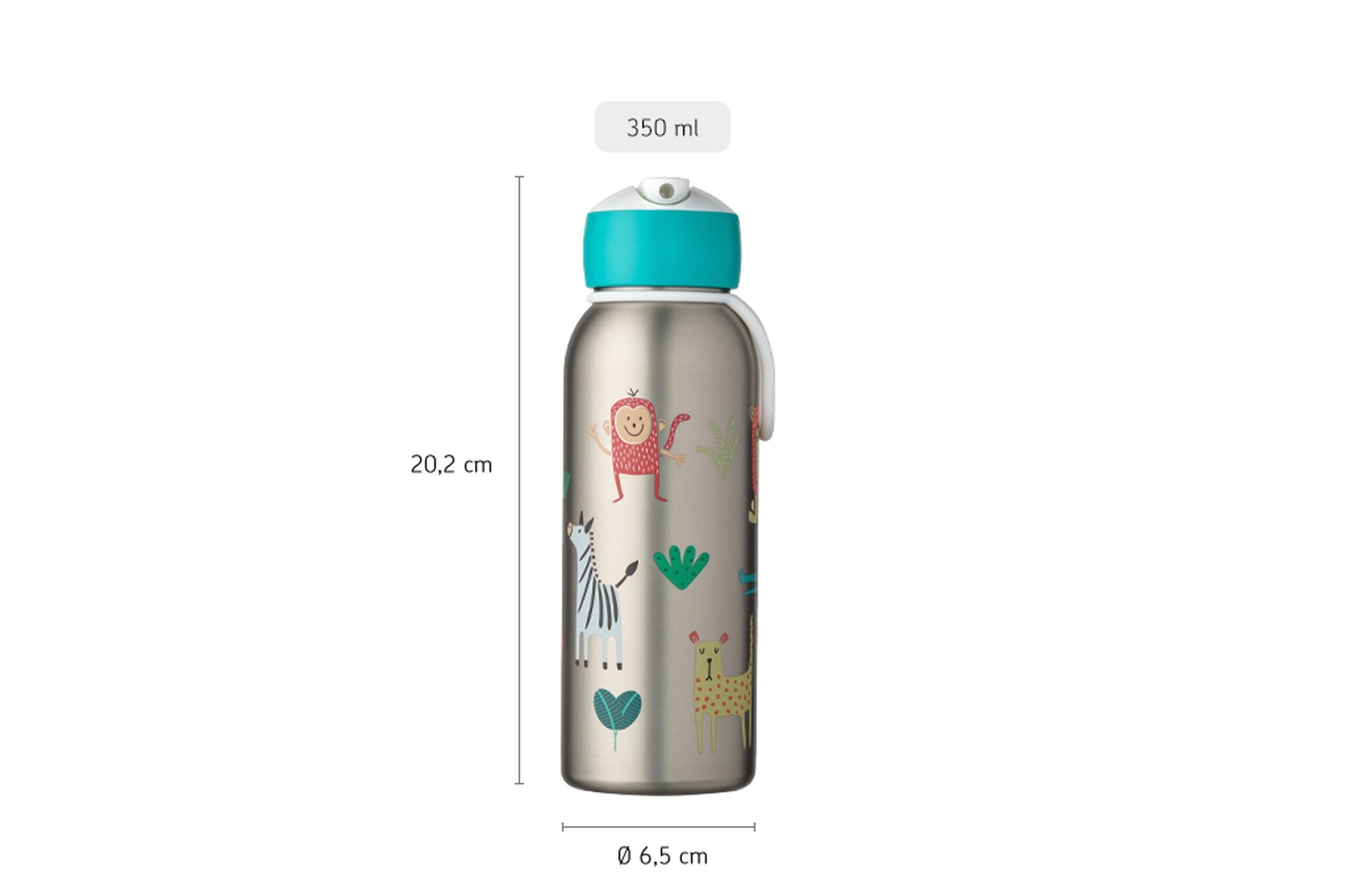 thermoflasche flip-up campus 350 ml - turquoise