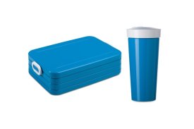 Brotdose Take a Break large mit Becher - Aqua