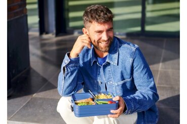 bento lunchbox take a break large - Nordic denim