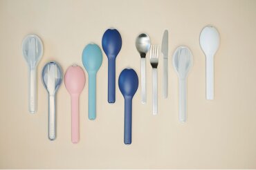Besteck-Set Ellipse 3-teilig - weiß