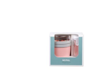 Promotion-Set Lunchpot und Faltbarer Löffel Ellipse - Nordic pink