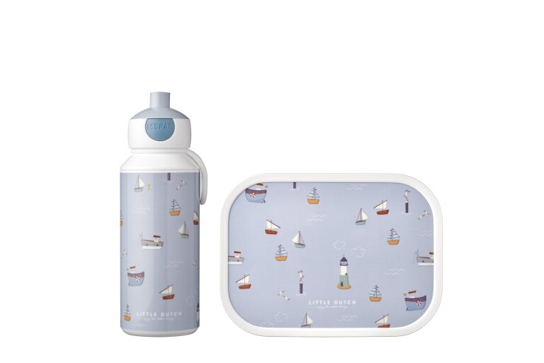 Mepal Pausenset Campus Für Kinder - Lunchbox 750ml & Trinkflasche 400ml Mit Hot Wheels Design