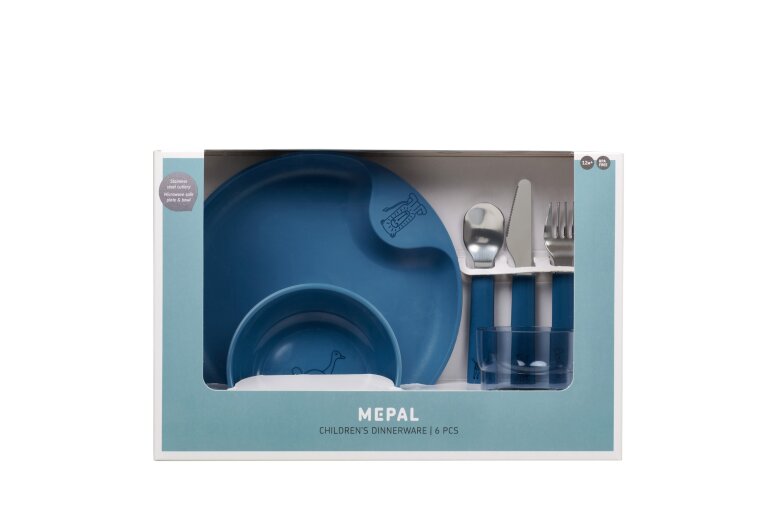 set-children-s-dinnerware-mepal-mio-6-pcs-deep-blue