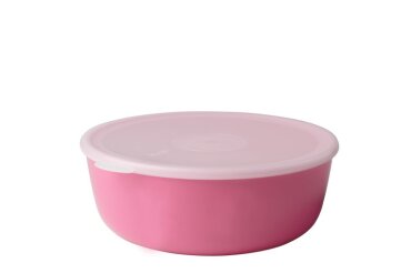serving bowl with lid volumia 2.0 l - nordic rose