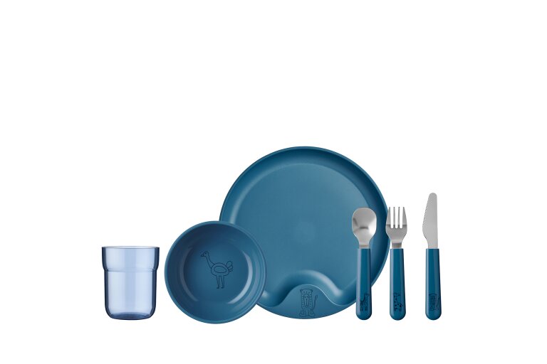 set-children-s-dinnerware-mepal-mio-6-pcs-deep-blue