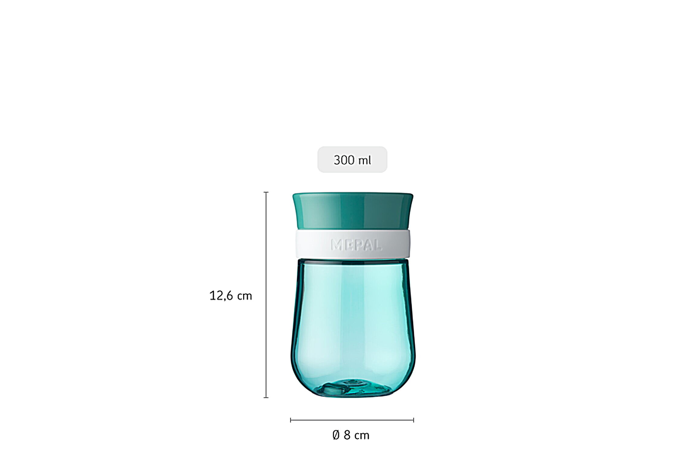 360° trainer cup Mepal Mio 300 ml - deep turquoise