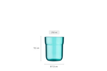 children's glass Mepal Mio 250 ml - deep turquoise
