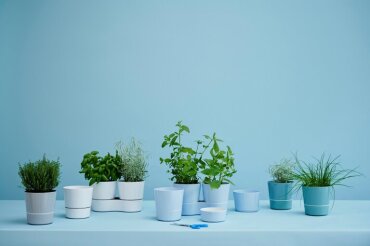 pot hydro pour herbes aromatiques twin - nordic blue