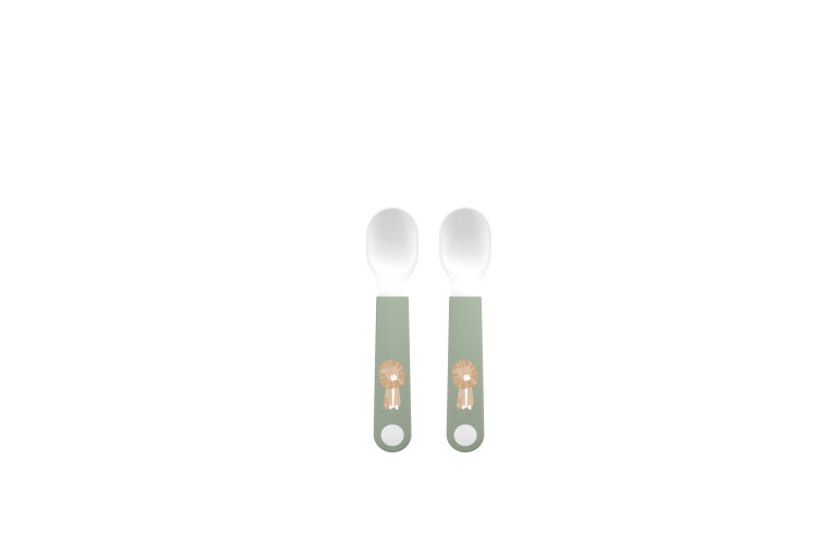 Mepal Mio Oefenlepel Little Dutch - Set van 2 - Goede grip - Kinderservies - Safari Friends