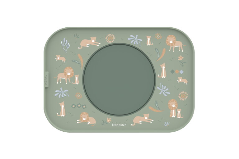 Mepal Mio Placemat Little Dutch - Antislip cirkel houdt alles op z'n plek - Vaatwasmachinebestendig - Safari Friends