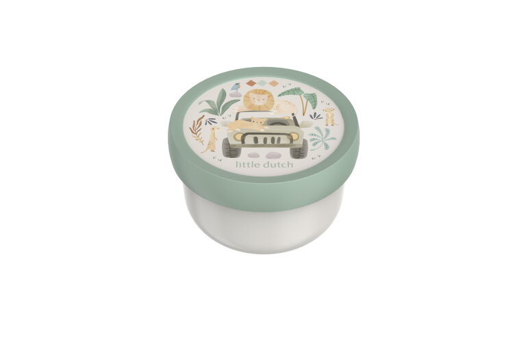 Mepal Fruitbox Campus Little Dutch - 300 ml - Inclusief fruitvorkje - Sluit goed af - Snackdoosje - Safari Friends