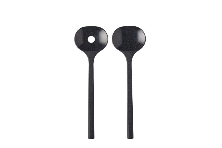 saladebestek-bloom-2-delig-pebble-black