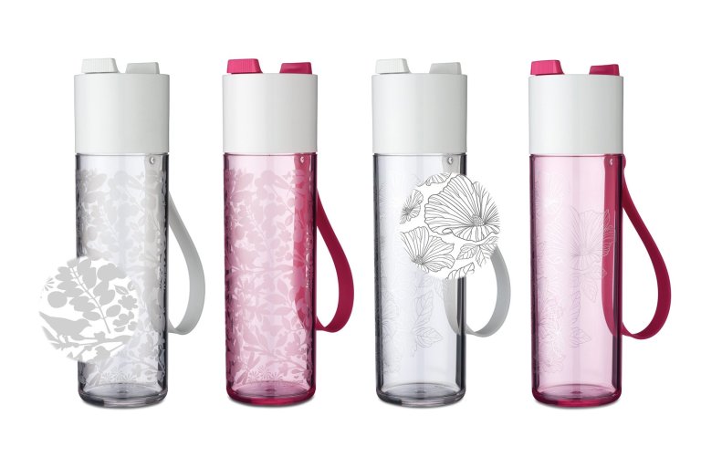 drinkfles-justwater-500-ml-flowers-pink
