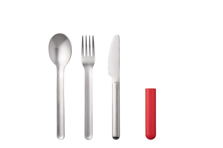 bestekset-bloom-3-delig-nordic-red