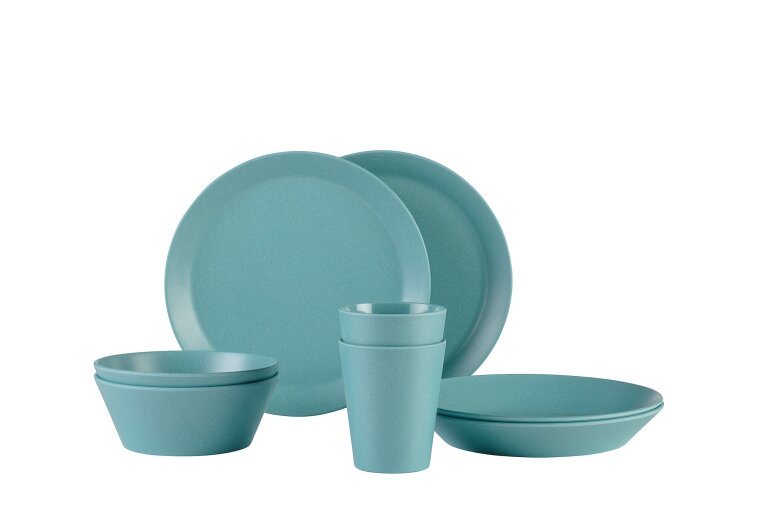 serviesset-bloom-8-delig-pebble-green