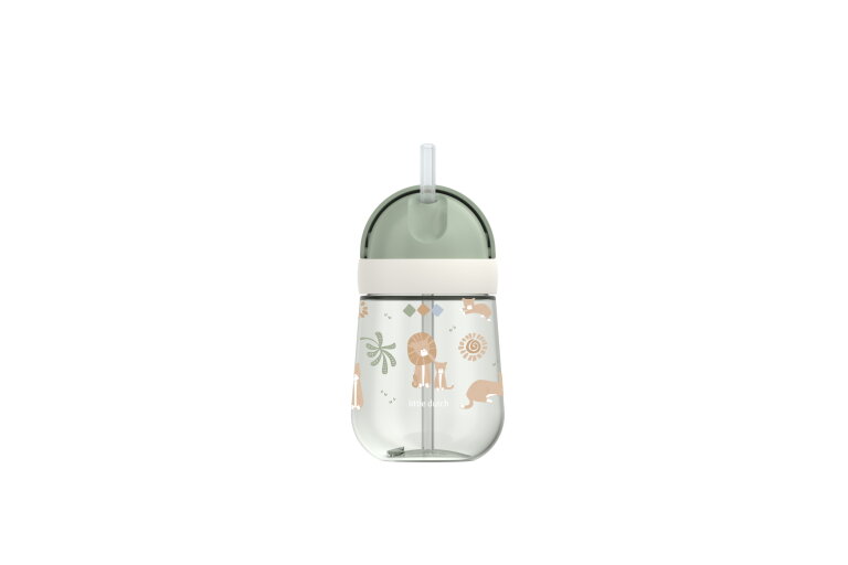 Mepal Mio Rietjesbeker Little Dutch - 300 ml - Makkelijk vast te houden - Kinderservies - Safari Friends