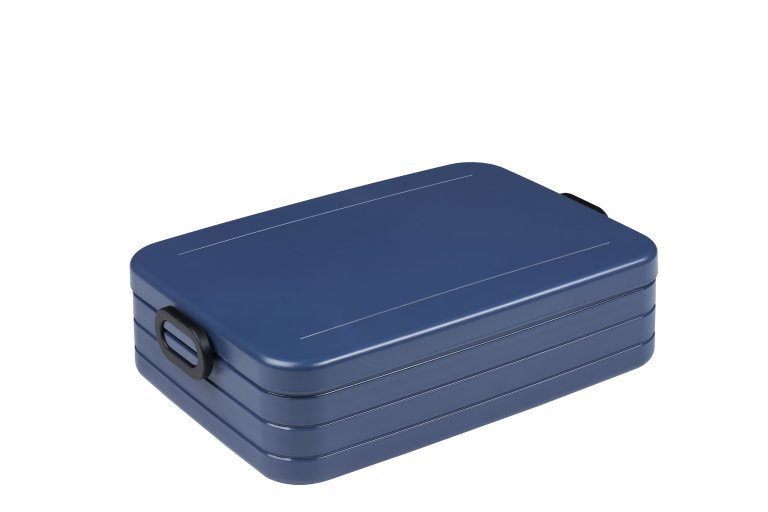 Samenwerking Heerlijk zoete smaak Lunchbox Take a Break large - Nordic denim | Mepal