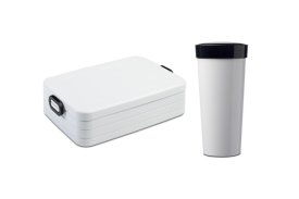 Lunchbox Take a Break large met beker - Wit