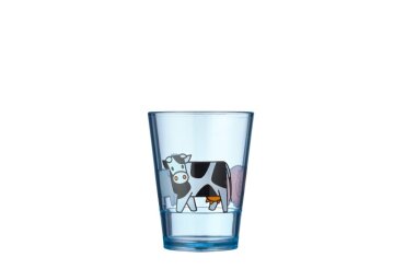 Kinderglas 250 ml - boerderij blauw