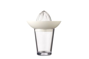 Citruspers met glas Flow 200 ml - Wit