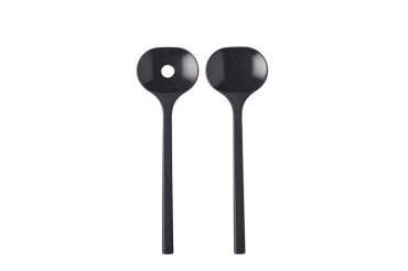 Saladebestek Bloom 2-delig - Pebble black