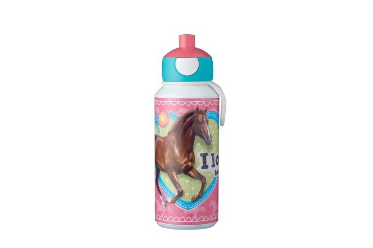 Stejl Erfaren person ekstra drinking bottle pop-up campus 400 ml / 14 oz - my horse | Mepal