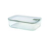 Glass food storage box EasyClip 1500 ml - Nordic sage