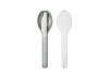 Cutlery Ellipse 3-piece set - Nordic sage