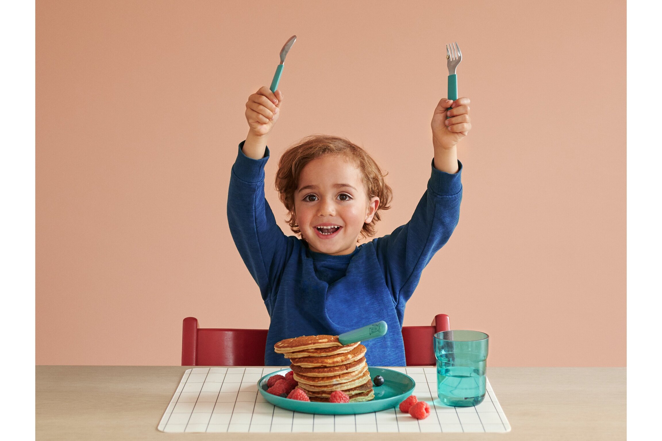 children's cutlery set  mio 3 pcs - deep blue