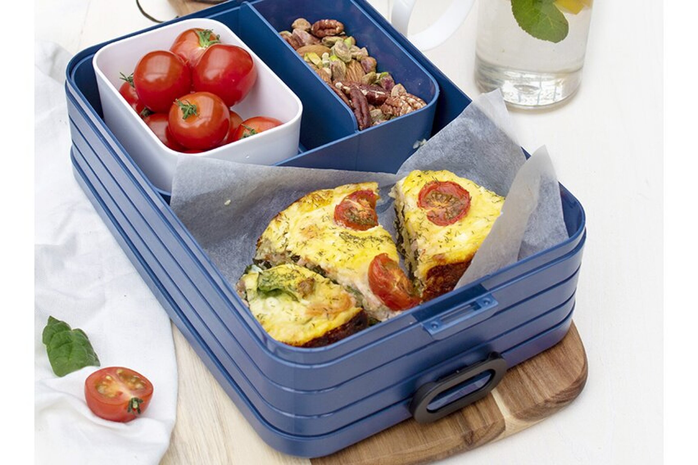Bento lunch box Take a Break large - Nordic Denim