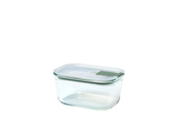 Glass food storage box EasyClip  450 ml - Nordic sage