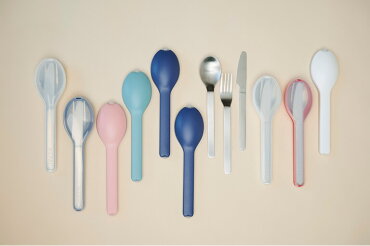Cutlery Ellipse 3-piece set - Nordic blue