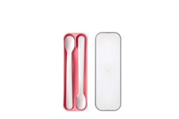 set feeding spoon mio 2 pcs - deep pink
