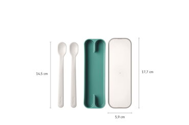 set feeding spoon Mepal Mio 2 pcs - deep pink
