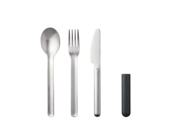set cutlery bloom 3 pcs - black